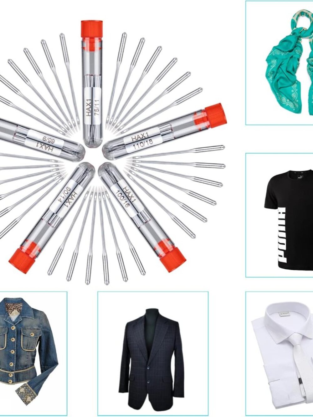 Durable Universal Sewing Needles - Complete 50 PCS Set with Storage Tubes - Picture 4 of 7